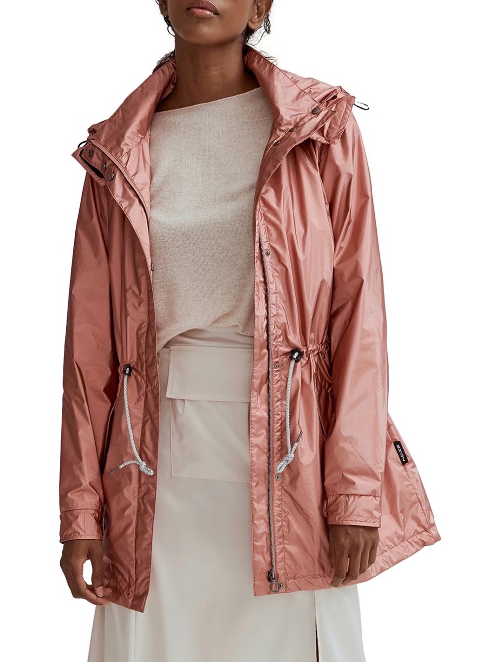 Noize Rose Gold Hooded Rain Jacket, 1X